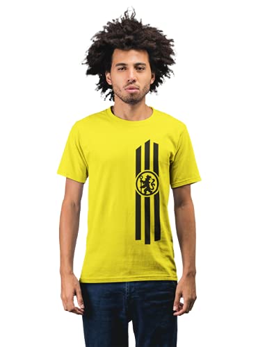 Chelsea Football Club Stripes Men's 100% Cotton Round Neck T-Shirt