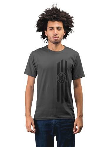 Chelsea Football Club Stripes Men's 100% Cotton Round Neck T-Shirt