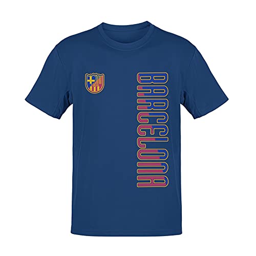 Football Club Barcelona Split Symbol Men's 100% Cotton Round Neck T-Shirt