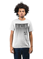 Fading Barcelona Men's 100% Cotton Round Neck T-Shirt