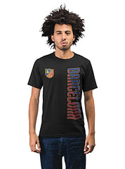 Football Club Barcelona Split Symbol Men's 100% Cotton Round Neck T-Shirt