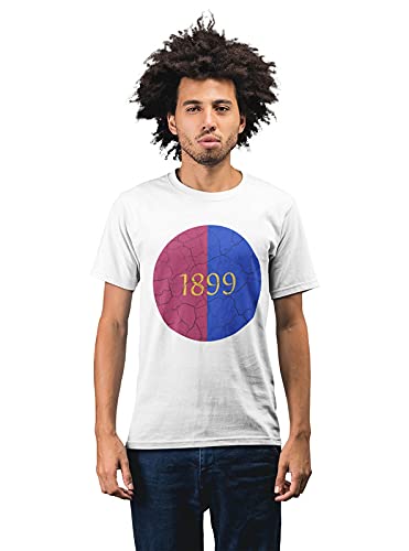 Football Club Barcelona 1899 Division Men's 100% Cotton Round Neck T-Shirt
