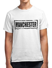 Manchester Stamp Men's 100% Cotton Round Neck T-Shirt