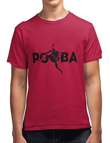 Paul Pogba Jump Men's 100% Cotton Round Neck T-Shirt