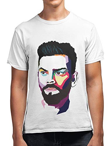 in King Kohli We Trust Men's 100% Cotton Round Neck T-Shirt