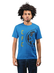 Chelsea Football Club CFC Half Logo Men's 100% Cotton Round Neck T-Shirt