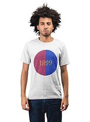 Football Club Barcelona 1899 Division Men's 100% Cotton Round Neck T-Shirt