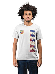 Football Club Barcelona Split Symbol Men's 100% Cotton Round Neck T-Shirt