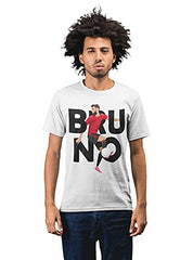 Bruno Fernandes Caricature Men's 100% Cotton Round Neck T-Shirt