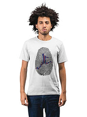 Revind.442 Barcelona Football Stamp Men's 100% Cotton Round Neck T-Shirt