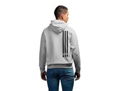 Chelsea Football Club 3 Stripes Men's 100% Cotton Hoodie Grey