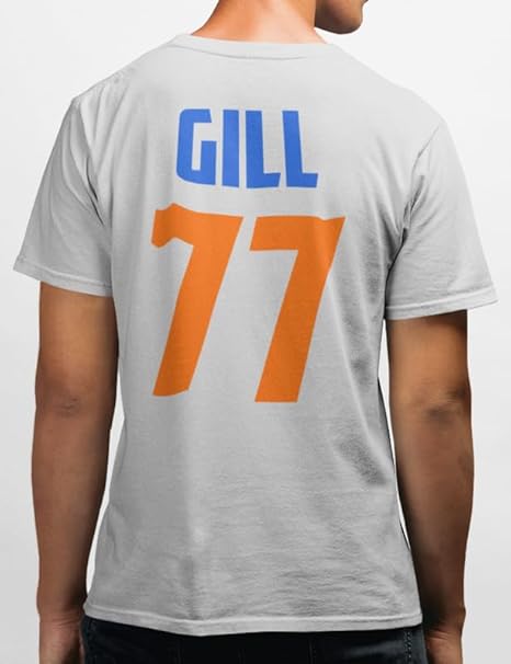 Smoothman for Team India Cricket Name and Number Pure Cotton Men's Graphic Printed Round Neck T-Shirt
