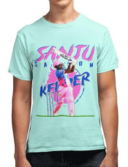 Sanju Striking for Royals of Rajasthan T20 Cricket Pure Cotton Men's Round Neck T-Shirt