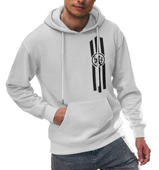 Chelsea Football Club 3 Stripes Men's 100% Cotton Hoodie Grey
