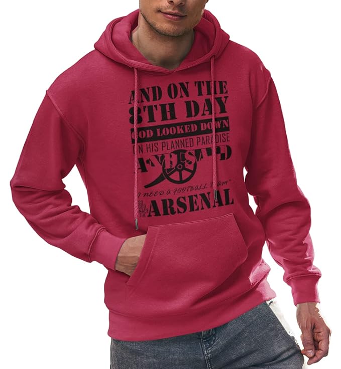 Arsenal 'God Made Football' Men's 100% Cotton Hoodie