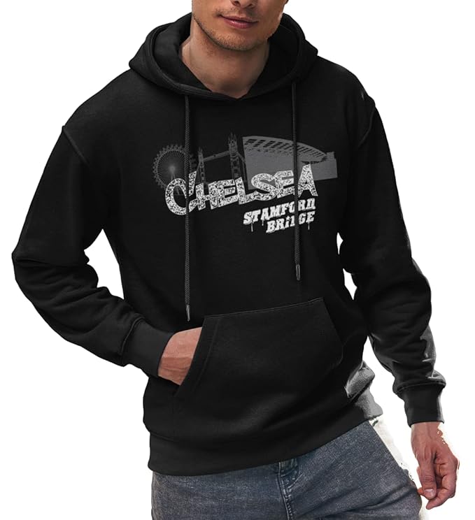 Chelsea Stamford Bridge Men's 100% Cotton Hoodie