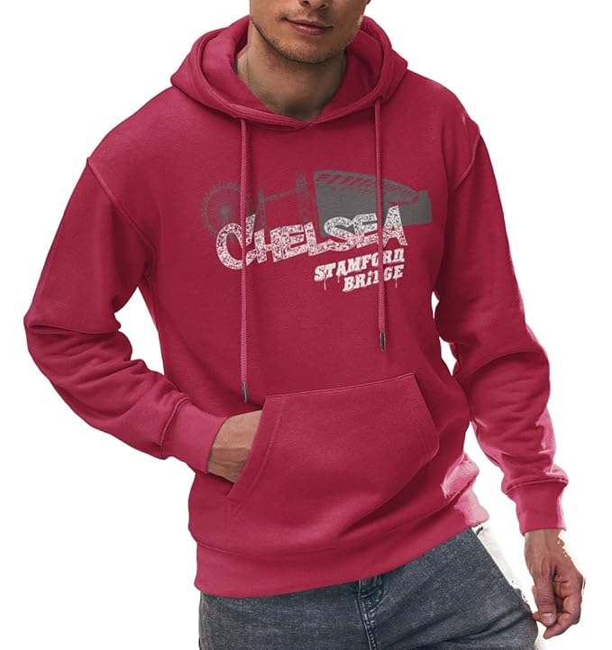Chelsea Stamford Bridge Men's 100% Cotton Hoodie